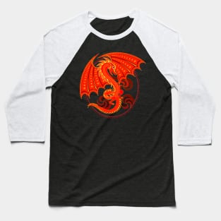 Illustration of fantastic red dragon. Baseball T-Shirt